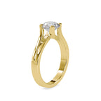 SKU: 0179 (18K) Round-Cut Twisted-Prong Solitaire Engagment Ring in White Gold.