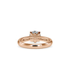 SKU: 0180 (18K) Four-Prong Solitaire Engagment Ring in Rose Gold.
