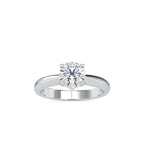 SKU: 0180 (22K) Four-Prong Solitaire Engagment Ring in Rose Gold.