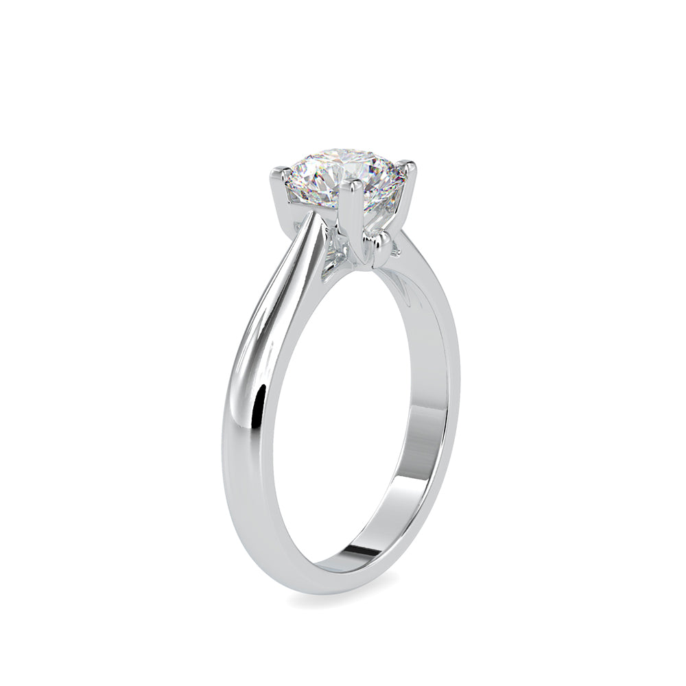SKU: 0180 (22K) Four-Prong Solitaire Engagment Ring in Rose Gold.