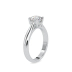 SKU: 0180 (18K) Four-Prong Solitaire Engagment Ring in Rose Gold.