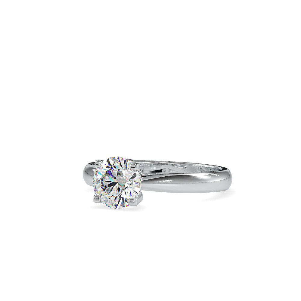SKU: 0180 (22K) Four-Prong Solitaire Engagment Ring in Rose Gold.