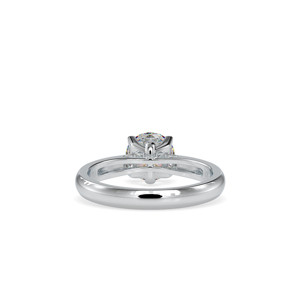 SKU: 0180 (14K) Four-Prong Solitaire Engagment Ring in Rose Gold.
