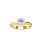 SKU: 0180 (10K) Four-Prong Solitaire Engagment Ring in Rose Gold.