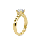 SKU: 0180 (22K) Four-Prong Solitaire Engagment Ring in Rose Gold.