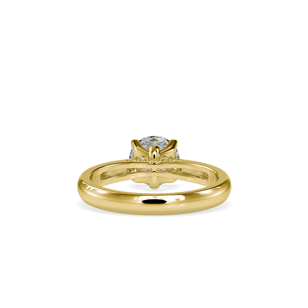 SKU: 0180 (22K) Four-Prong Solitaire Engagment Ring in Rose Gold.