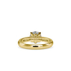 SKU: 0180 (14K) Four-Prong Solitaire Engagment Ring in Rose Gold.