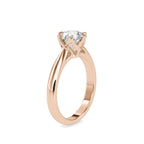 SKU: 0181 (14K) Fancy Six-Prong Solitaire Engagment Ring in Rose Gold.