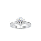 SKU: 0181 (10K) Fancy Six-Prong Solitaire Engagment Ring in Rose Gold.