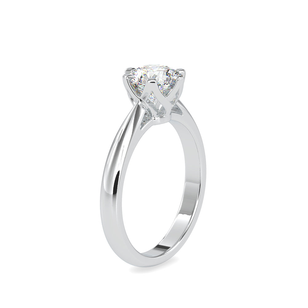 SKU: 0181 (10K) Fancy Six-Prong Solitaire Engagment Ring in Rose Gold.