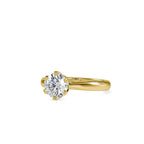 SKU: 0181 (22K) Fancy Six-Prong Solitaire Engagment Ring in Rose Gold.