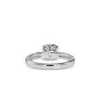 SKU: 0182 (10K) Lotus Setting Round Diamond Engagment Ring in Rose Gold.