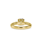 SKU: 0182 (18K) Lotus Setting Round Diamond Engagment Ring in Rose Gold.