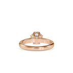 SKU: 0183 (18K) Flower Setting Round Diamond Engagment Ring in Rose Gold.