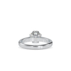 SKU: 0183 (14K) Flower Setting Round Diamond Engagment Ring in Rose Gold.