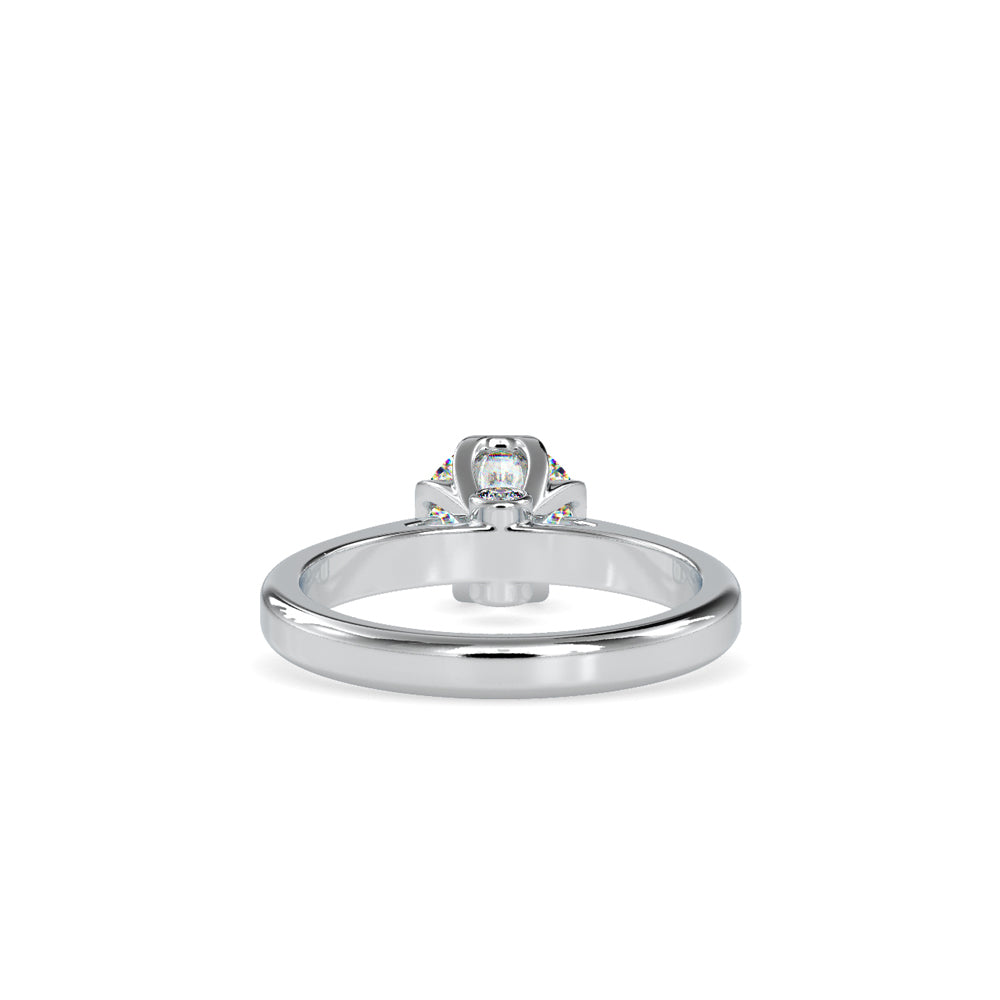 SKU: 0183 (22K) Flower Setting Round Diamond Engagment Ring in Rose Gold.