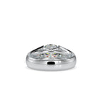 SKU: 0184 (14K) Half-Bezel Round Diamond Solitaire Ring Rose Gold.