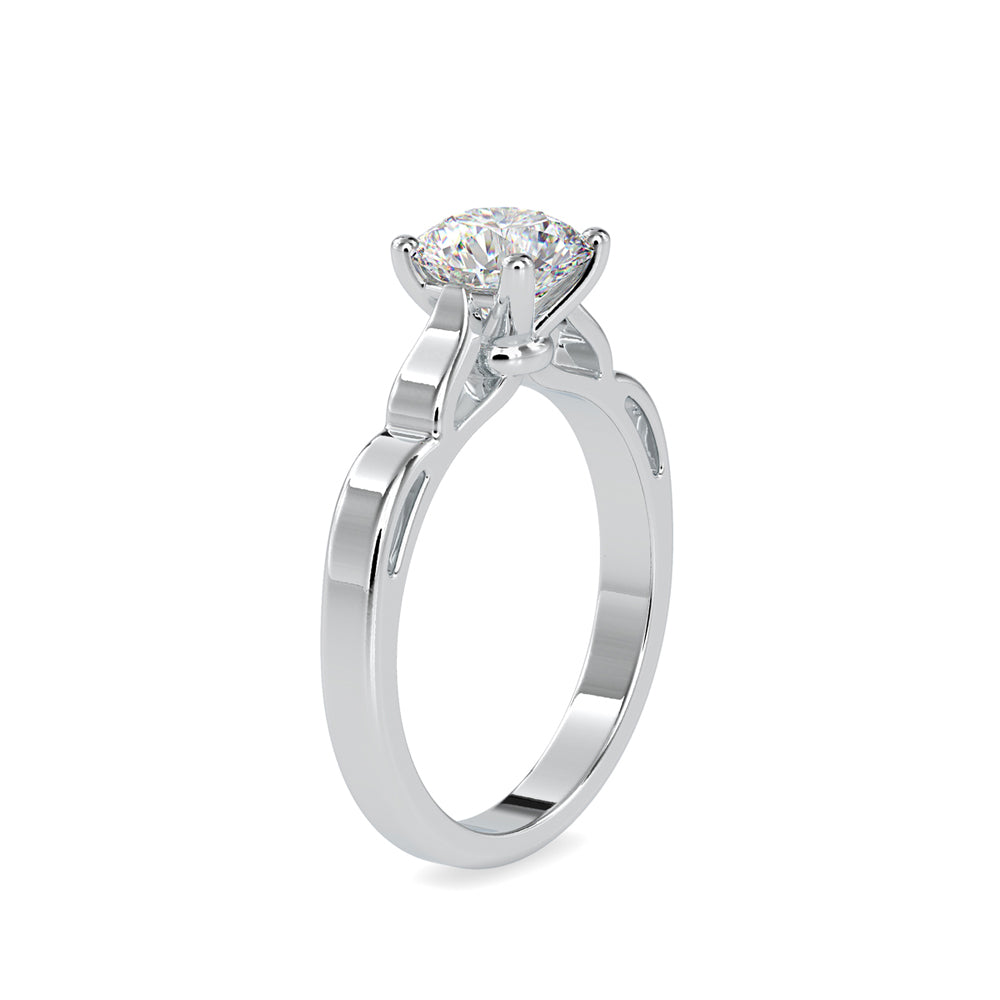 SKU: 0185 (22K) Vintage Shank Four-Prong Solitaire Engagment Ring in Rose Gold.