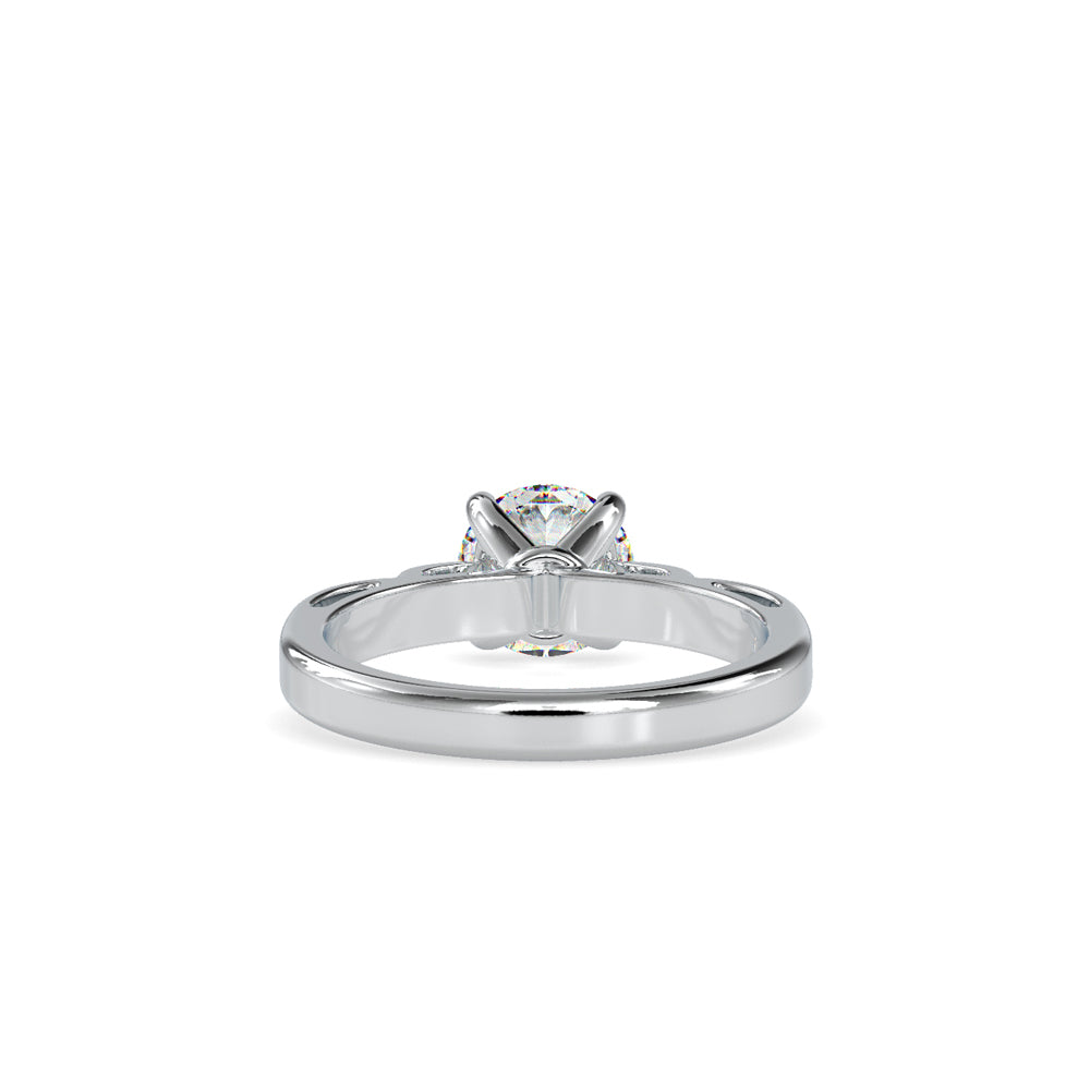 SKU: 0185 (10K) Vintage Shank Four-Prong Solitaire Engagment Ring in Rose Gold.