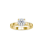 SKU: 0185 (18K) Vintage Shank Four-Prong Solitaire Engagment Ring in Rose Gold.