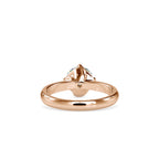 SKU: 0186 (14K) Four Twisted-Prong Solitaire Engagment Ring in Rose Gold.