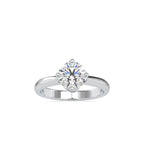 SKU: 0186 (10K) Four Twisted-Prong Solitaire Engagment Ring in Rose Gold.