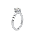 SKU: 0186 (10K) Four Twisted-Prong Solitaire Engagment Ring in Rose Gold.