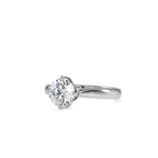 SKU: 0186 (22K) Four Twisted-Prong Solitaire Engagment Ring in Rose Gold.