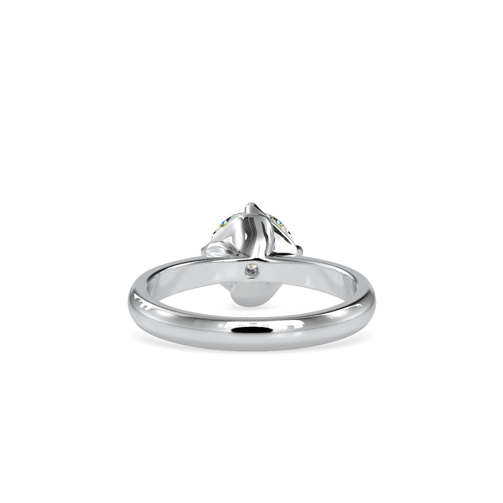 SKU: 0186 (14K) Four Twisted-Prong Solitaire Engagment Ring in Rose Gold.
