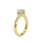 SKU: 0186 (18K) Four Twisted-Prong Solitaire Engagment Ring in Rose Gold.