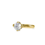 SKU: 0186 (18K) Four Twisted-Prong Solitaire Engagment Ring in Rose Gold.