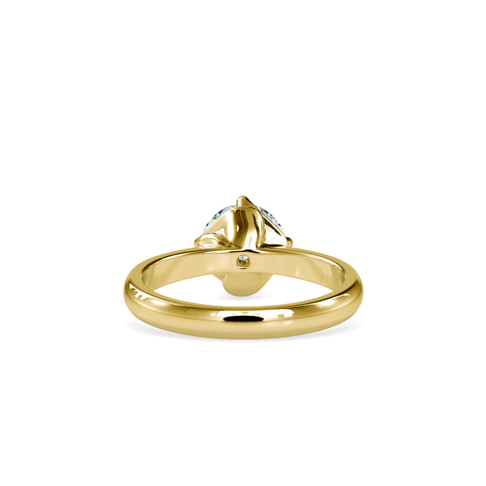 SKU: 0186 (18K) Four Twisted-Prong Solitaire Engagment Ring in Rose Gold.