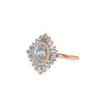 SKU: 0187 (22K) Oval-Shape Halo Engagment Ring in Rose Gold.