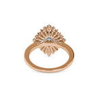 SKU: 0187 (10K) Oval-Shape Halo Engagment Ring in Rose Gold.