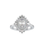 SKU: 0187 (18K) Oval-Shape Halo Engagment Ring in Rose Gold.