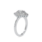 SKU: 0187 (14K) Oval-Shape Halo Engagment Ring in Rose Gold.