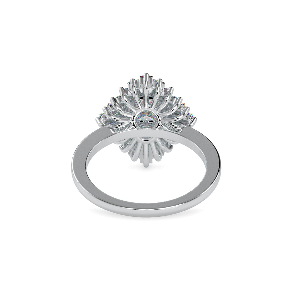 SKU: 0187 (10K) Oval-Shape Halo Engagment Ring in Rose Gold.