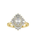 Pear Shape Tappered Solitaire Ring