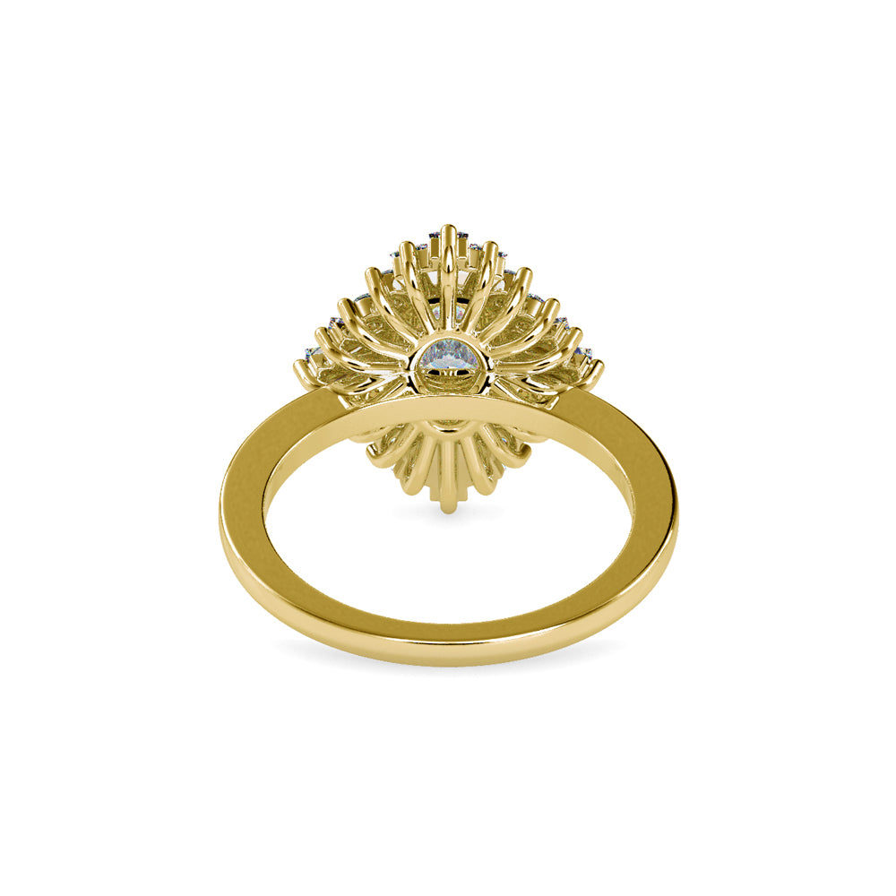 SKU: 0187 (14K) Oval-Shape Halo Engagment Ring in Rose Gold.