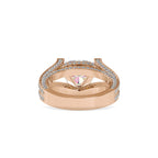 SKU: 0188 (22K) Unique Trillion Diamond Split Shank Engagment Ring in Rose Gold.