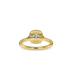 SKU: 0191 (18K) Round-cut Sparkle Halo Engagment Ring in Rose Gold.