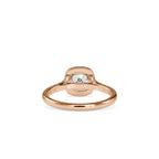 SKU: 0193 (10K) Cushion-cut Sparkle Halo Engagment Ring in Rose Gold.
