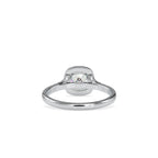 SKU: 0193 (22K) Cushion-cut Sparkle Halo Engagment Ring in Rose Gold.