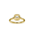 SKU: 0193 (22K) Cushion-cut Sparkle Halo Engagment Ring in Rose Gold.