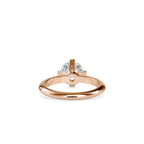 SKU: 0194 (10K) Four-Prong Solitaire Engagment Ring in Rose Gold.