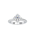 SKU: 0194 (10K) Four-Prong Solitaire Engagment Ring in Rose Gold.