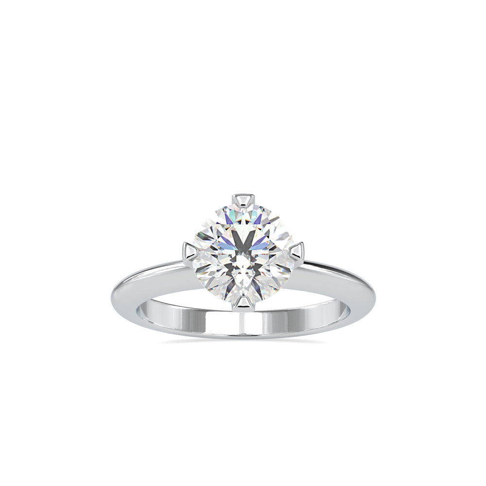 SKU: 0194 (22K) Four-Prong Solitaire Engagment Ring in Rose Gold.
