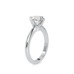 SKU: 0194 (10K) Four-Prong Solitaire Engagment Ring in Rose Gold.