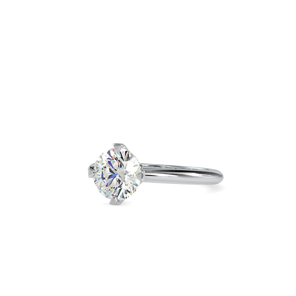 SKU: 0194 (22K) Four-Prong Solitaire Engagment Ring in Rose Gold.