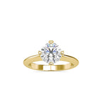 SKU: 0194 (10K) Four-Prong Solitaire Engagment Ring in Rose Gold.